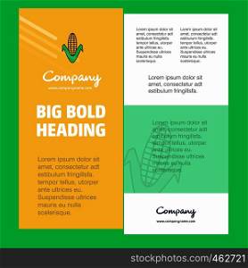 Corn Business Company Poster Template. with place for text and images. vector background