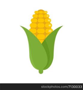 Corn icon. Flat illustration of corn vector icon for web design. Corn icon, flat style