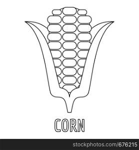 Corn icon. Outline illustration of corn vector icon for web. Corn icon, outline style.