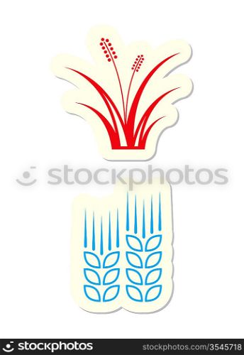 Corn Icons Isolated on White