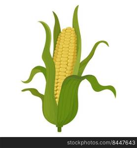 Corn is a big cob. Volumetric 3 d corn. For packaging, posters and advertising