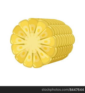 Corn is part of the cob. Volumetric 3 d corn. For packaging, posters and advertising