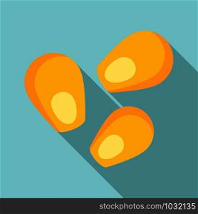 Corn seed icon. Flat illustration of corn seed vector icon for web design. Corn seed icon, flat style