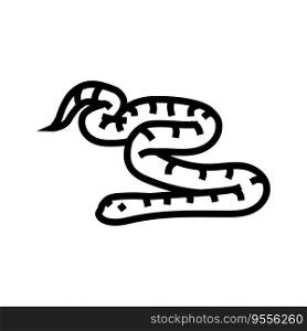 corn snake animal snake line icon vector. corn snake animal snake sign. isolated contour symbol black illustration. corn snake animal snake line icon vector illustration