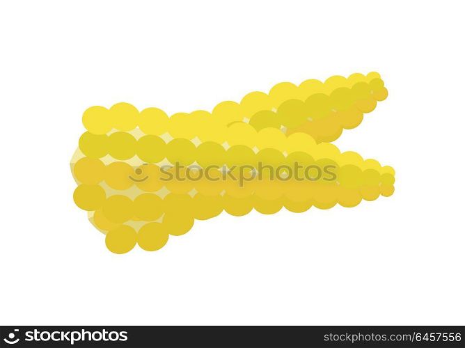 Corn vector in flat style design. Cereals concept illustration for banners, icons, app pictogram, infographic, and logotype elements. Isolated on white background. . Corn Vector Illustration in Flat Style Design.