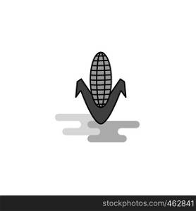 Corn Web Icon. Flat Line Filled Gray Icon Vector