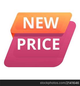 Corner new price icon cartoon vector. Discount coupon. Sale offer. Corner new price icon cartoon vector. Discount coupon