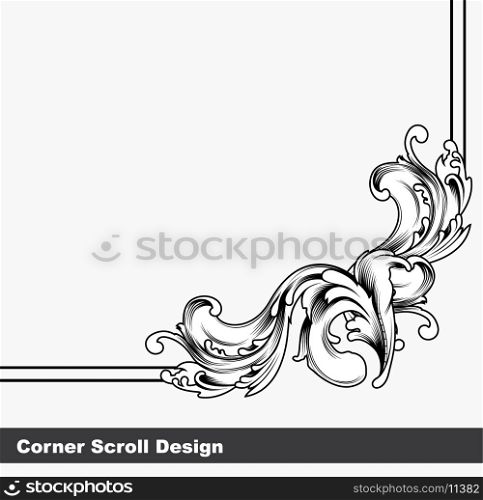 corner scroll design
