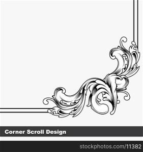 corner scroll design