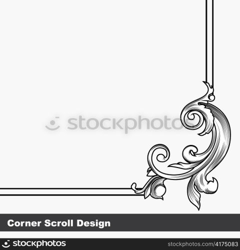 corner scroll design