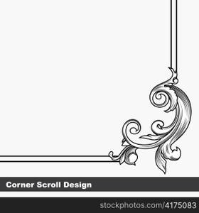 corner scroll design