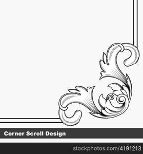 corner scroll design