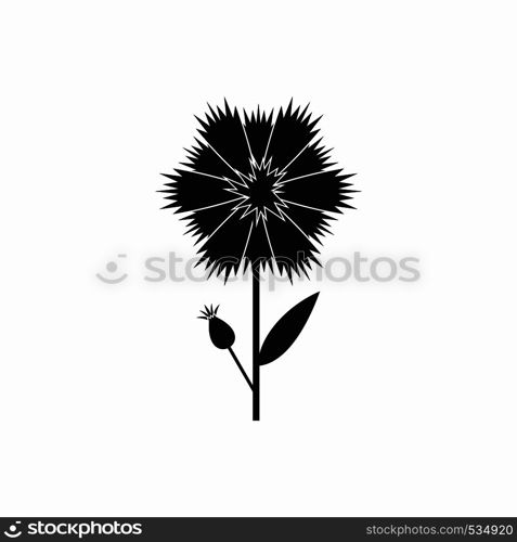 Cornflower icon in simple style on a white background. Cornflower icon in simple style