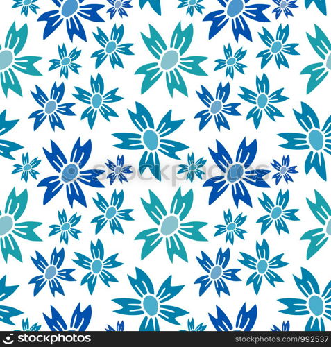 Cornflower seamless pattern. Floral background. Blue flowers pattern. Cornflower seamless pattern. Floral background. Blue flowers pattern.