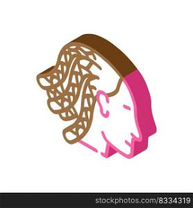 cornrows hairstyle female isometric icon vector. cornrows hairstyle female sign. isolated symbol illustration. cornrows hairstyle female isometric icon vector illustration