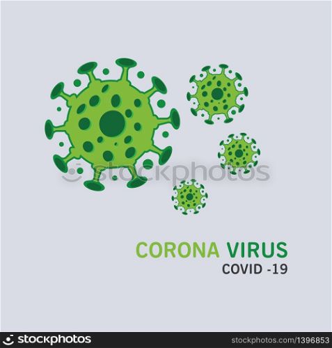 Corona Bacteria cell Virus vector illustration icon template design