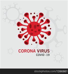 Corona Bacteria cell Virus vector illustration icon template design