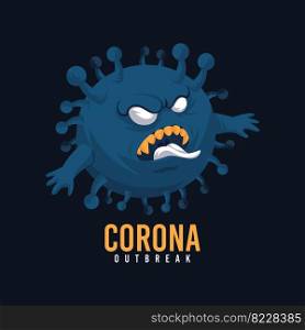 corona virus coronavirus logo concept