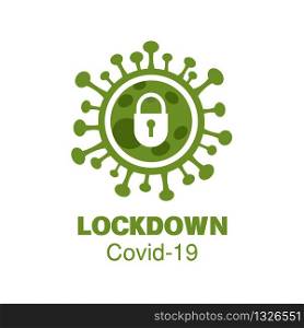 Corona virus covid-19 lock down illustration vector