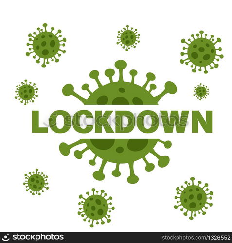 Corona virus covid-19 lock down illustration vector