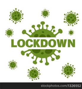 Corona virus covid-19 lock down illustration vector