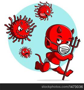 Corona virus covid 19 pursue devil baby