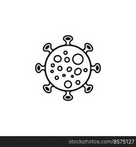 corona virus icon vector illustration logo design