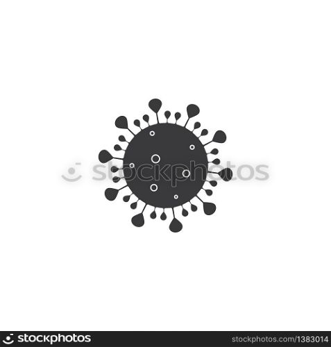 Corona Virus Icon Vector Logo Template Illustration Design