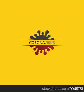 corona virus logo virus vector, vaccin logo,infection bacteria icon and health care danger social distancing pandemic covid 19