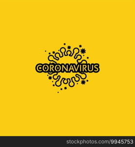 corona virus logo virus vector, vaccin logo,infection bacteria icon and health care danger social distancing pandemic covid 19