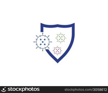 Corona virus protection logo vector