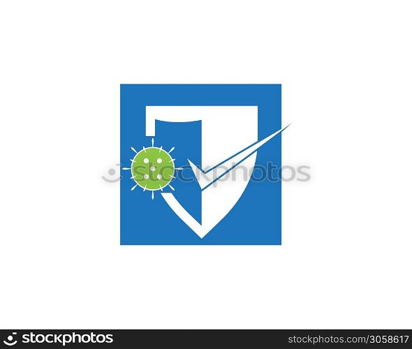 Corona virus protection logo vector