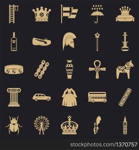 Coronate icons set. Simple set of 25 coronate vector icons for web for any design. Coronate icons set, simple style