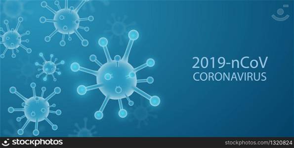 Coronavirus 2019-nCoV concept Covid-19 banner background with copy space