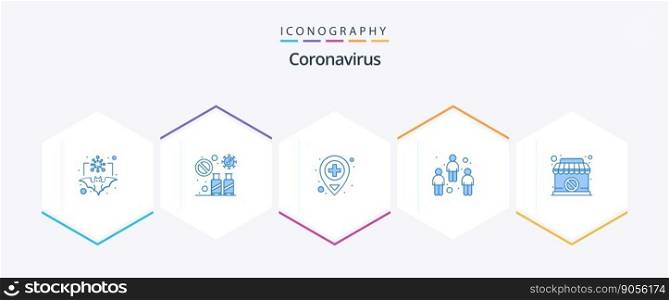 Coronavirus 25 Blue icon pack including user. covid people. travel. coronavirus. location