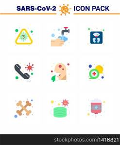 Coronavirus Awareness icon 9 Flat Color icons. icon included on, consult, water, call, weight viral coronavirus 2019-nov disease Vector Design Elements