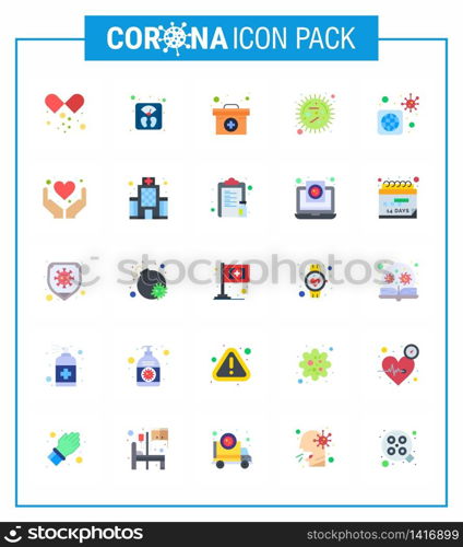 Coronavirus awareness icons. 25 Flat Color icon Corona Virus Flu Related such as worldwide, epidemic, case, disease, corona viral coronavirus 2019-nov disease Vector Design Elements