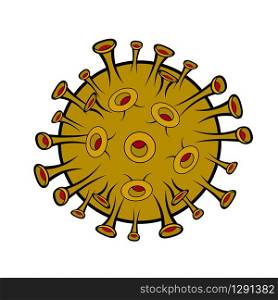 Coronavirus cartoon illustration isolated on white background. microorganism, disinfection, sterilization or sanitization. Ideal for educational and institutional material