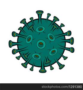 Coronavirus cartoon illustration isolated on white background. Pray for china. Illustrations concept corona virus COVID-19. virus wuhan from china.