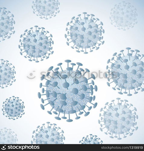 Coronavirus cells background. Covid-19. Vector