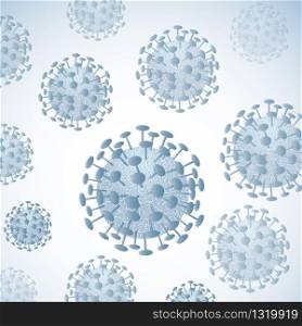 Coronavirus cells background. Covid-19. Vector