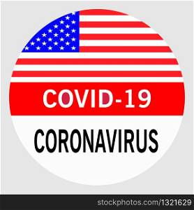 Coronavirus covid 19 America pandemic concept vector