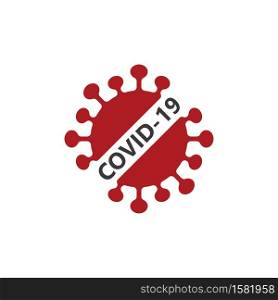 Coronavirus covid-19 prohibition sign flat vector image