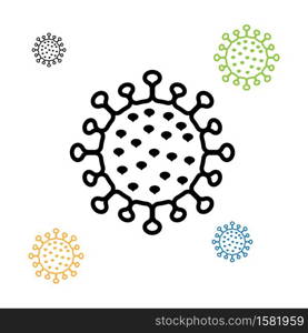 Coronavirus covid-19 prohibition sign flat vector image