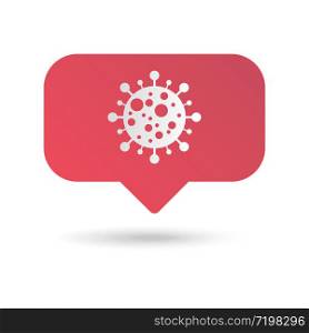 coronavirus covid bacteria icon social media vector illustration