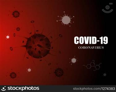 Coronavirus disease COVID-19 infection medical. Respiratory influenza covid virus cells. New official name for Coronavirus disease named COVID-19, vector illustration