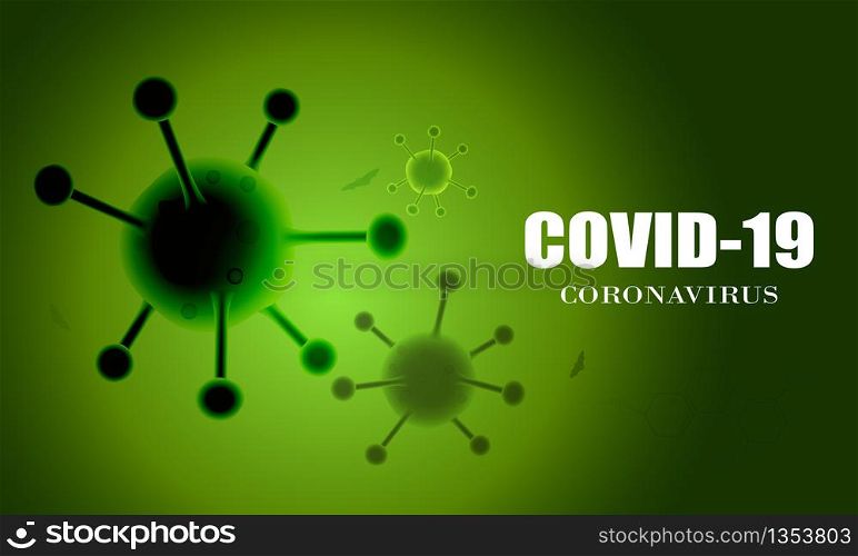 Coronavirus disease COVID-19 infection medical. Respiratory influenza covid virus cells. New official name for Coronavirus disease named COVID-19, vector illustration