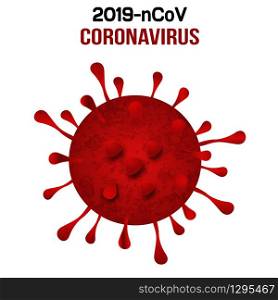 Coronavirus icon, 2019-nCov novel coronavirus concept on white background, vector illustration