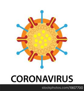 Coronavirus icon, 2019-nCov novel coronavirus concept resposible for asian flu outbreak and coronaviruses influenza as dangerous flu strain cases as a pandemic.. Coronavirus icon, 2019-nCov