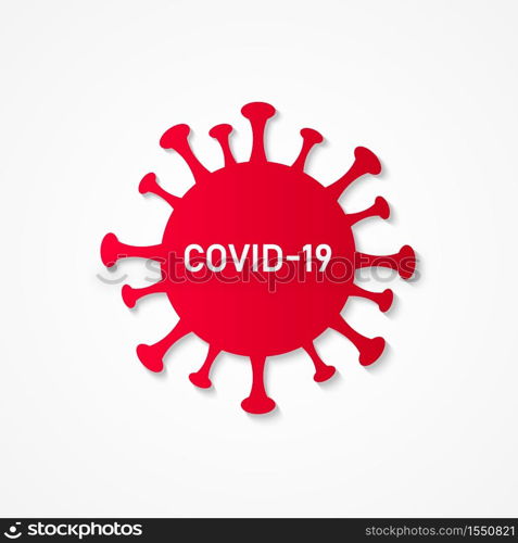 Coronavirus icon, Covid-2019, dangerous virus